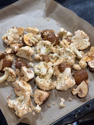 Mix well and transfer onto a baking tray