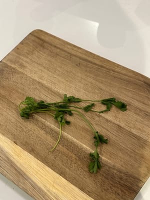 Feuilles de coriandre (finement hachées)