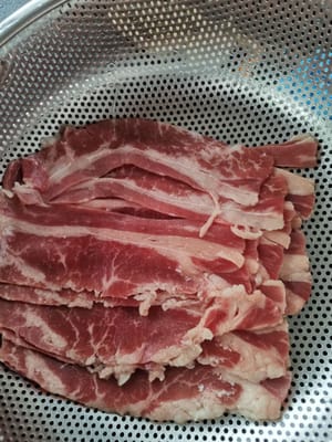 wash the meat then dry it with tissue