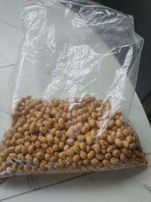 kacang kedelai yang dimasak.
