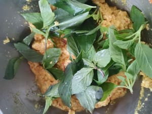 quindi aggiungere le foglie di basilico e mescolare