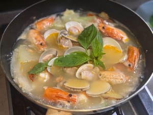 far bollire per 10 minuti, quindi aggiungere la torre di stratificazione.