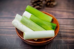 Cantidad adecuada de gajos de cebolleta