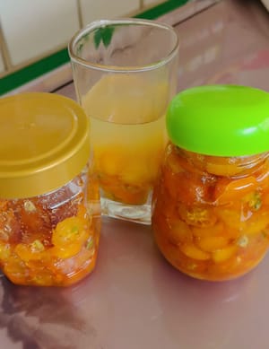 Après refroidissement, mettre en bouteille et fermer hermétiquement pour la conservation. Pour consommer, prélever de la pâte de kumquat et la mélanger avec de l’eau tiède.