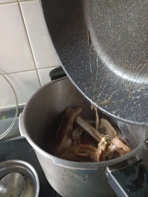 Metterlo in una pentola a pressione precedentemente lavata.