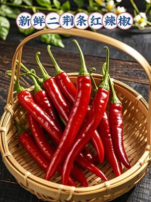 1 rote Erjingtiao-Paprika