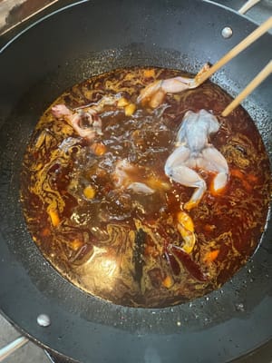 湯滾後落田雞