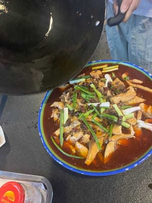 淋上剩下的油