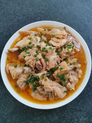 And steamed chicken is ready to be served