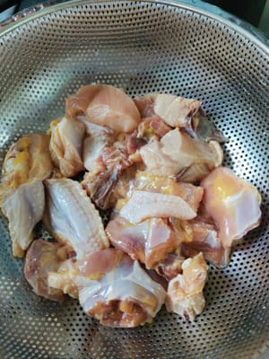 wash the chicken meat thoroughly
