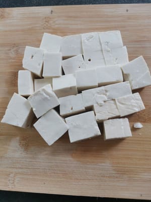 dann (in Quadrate schneiden)
