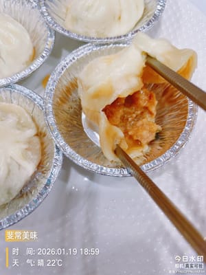 mettete i panini in una vaporiera, aggiungete acqua calda e lasciateli lievitare per 10 minuti (poiché si tratta di un impasto semi-fermentato, la seconda lievitazione li rende più morbidi). Dopo che l'acqua bolle, cuoceteli a fuoco vivo per 12 minuti, quindi spegnete il fuoco e lasciateli riposare per 3 minuti prima di aprire il coperchio. È normale che questi ravioli si restringano con il calo della temperatura.

Consumate i panini appena cotti al vapore finché sono caldi. Rilasceranno succo quando li infilzerete delicatamente con le bacchette: fate attenzione, vi scotteranno la bocca! L'impasto semi-fermentato non è facile da modellare come quello non fermentato, quindi una leggera deformazione dopo la cottura a vapore è normale e non ne altera il sapore!