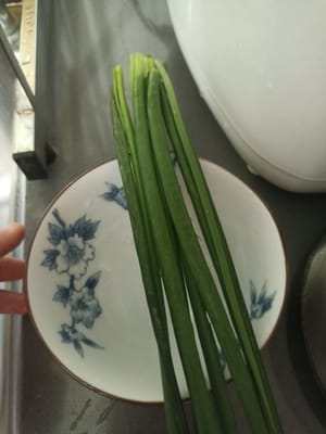 洗净葱