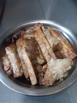 煮熟后，取出