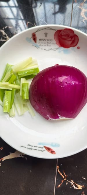 玉ねぎ半分とネギ半分