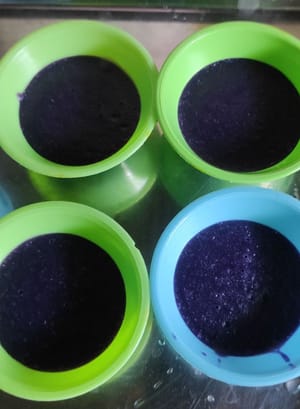 將第一層1湯匙倒入模具中，蒸約8分鐘