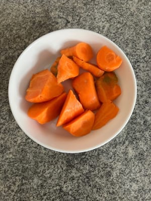 Carotte coupée en morceaux
