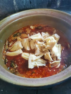 luego agregue las verduras de jackfruit.