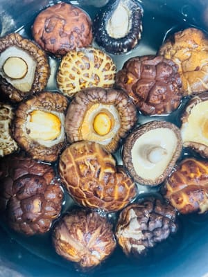 Soak the mushrooms the night before.