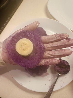 バナナを表面に置く