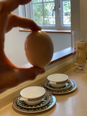 卵の端は丸い