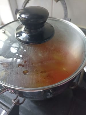 Tapar y cocinar hasta que hierva durante unos minutos, luego reducir el fuego.