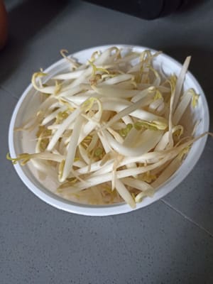 Lavar los brotes de soja
