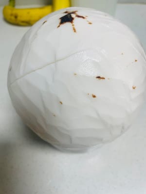 1.把老椰子褐色的表皮去除(讓賣椰子商家進行處理),清洗乾淨後放進一個稍大的容器裡,用刀將椰子切開,把椰子水倒出嚟裝好,最後使用,椰子殼備用。
2.注意椰子水不要和其他食材一起倒入鍋中,不然煮的時候容易揮發,太浪費了。