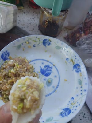 把白蘿蔔打成窩裝上肉圓子。