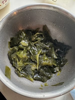 完成後，瀝乾水分並備用