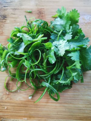 Frühlingszwiebelstängel