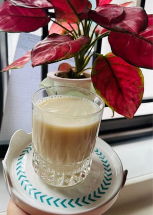 il latte di soia automacinato è pronto, godiamoci prima una tazza di delizioso sapore 😋😋😋