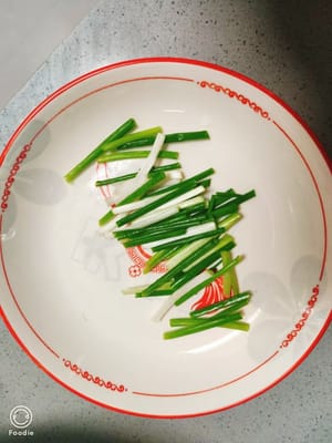 chop the onions into sections