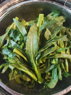 cuci bersih sayur joisam dan potong (menurut selera)