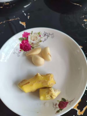 15g jahe dan bawang putih