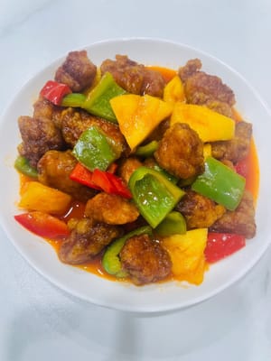 Ananas in agrodolce Maiale in agrodolce