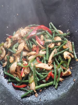then add salt and sugar, and stir