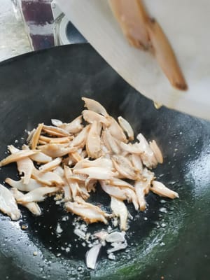 then put in the abalone