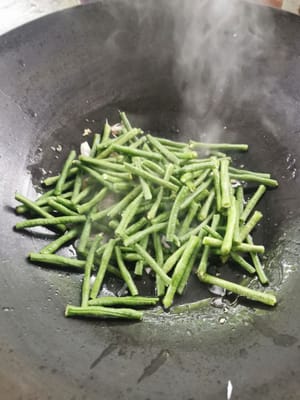 then put in the long beans