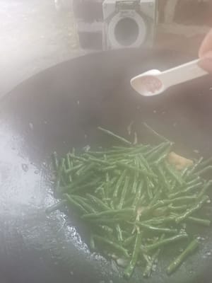 then add (1/2 teaspoon salt and 1/2 teaspoon sugar)