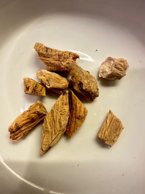 5 g Codonopsis pilosula.