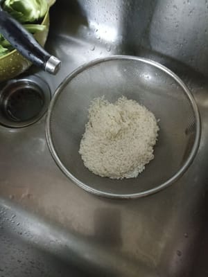찹쌀 씻기