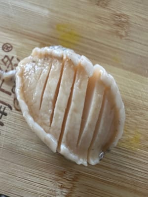 abulón cortado en cruz