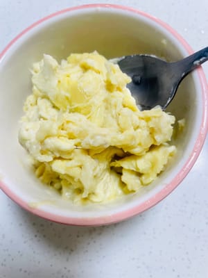 Take the cheese out of the refrigerator and warm it up before use
