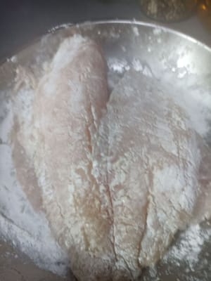 塗上玉米澱粉後