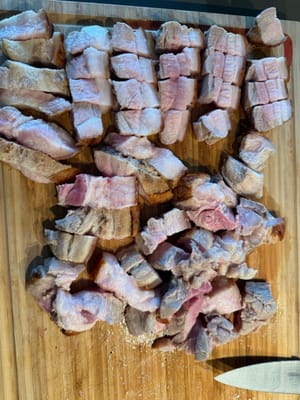 then cut into pieces