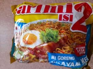 Instant gebratene Nudeln