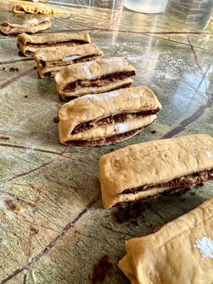 Y apílelos en pares como se muestra