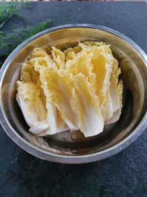Weißkohlblätter